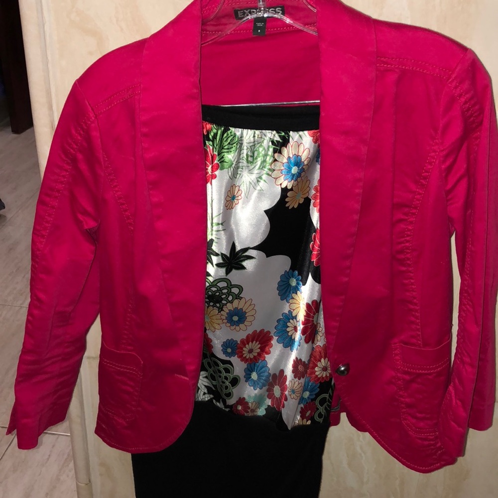 Express Jacket and with FREE floral tube top